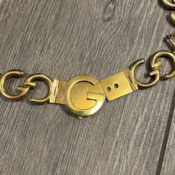 Gucci Italy vintage G gold plated logo chain belt - Picture 3 of 7